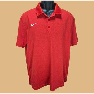 Nike Dri-Fit Red Polo Large
